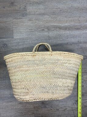 Handwoven Straw Market Tote Bag in Natural